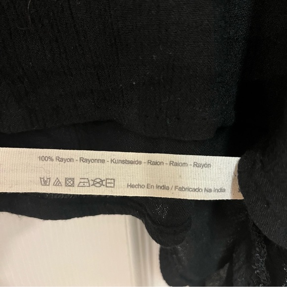 Free People Black Endless Summer Button Down Butterfly Sleeve Gauze Tunic - Picture 4 of 4